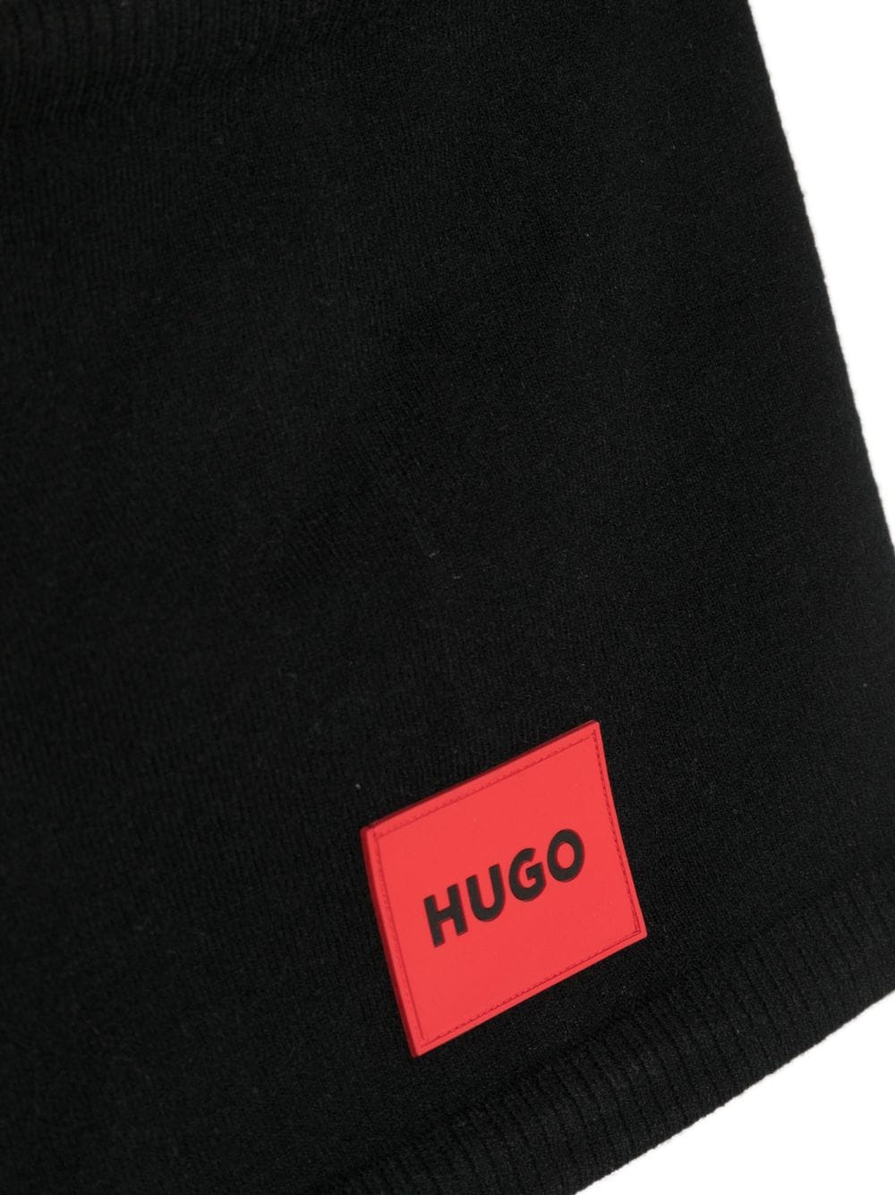 HUGO KIDS Col met logopatch - Zwart