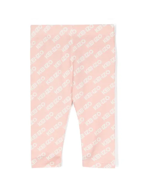 Kenzo Kids logo-print stretch-cotton leggings