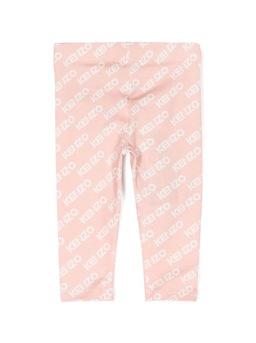 Kenzo Kids logo-print stretch-cotton leggings - Pink