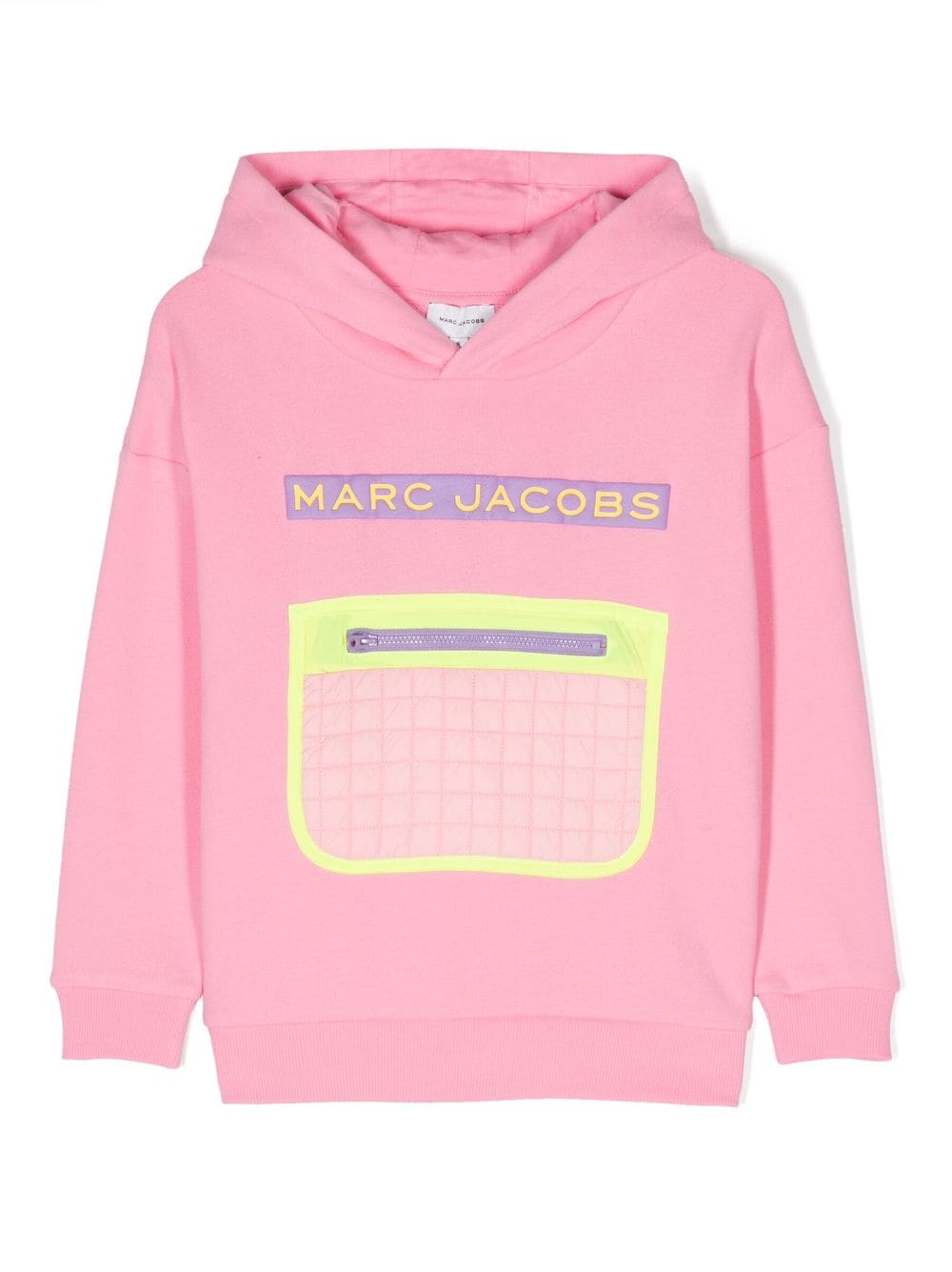 Marc Jacobs Kids' Logo-embroidered Cotton Hoodie In Pink