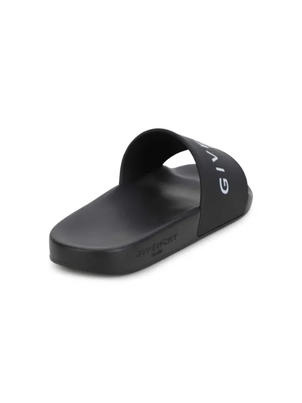 Givenchy Kids Aqua logo print Slides Farfetch