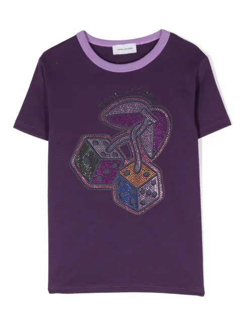 Marc Jacobs Kids rhinestone-embellished cotton T-shirt