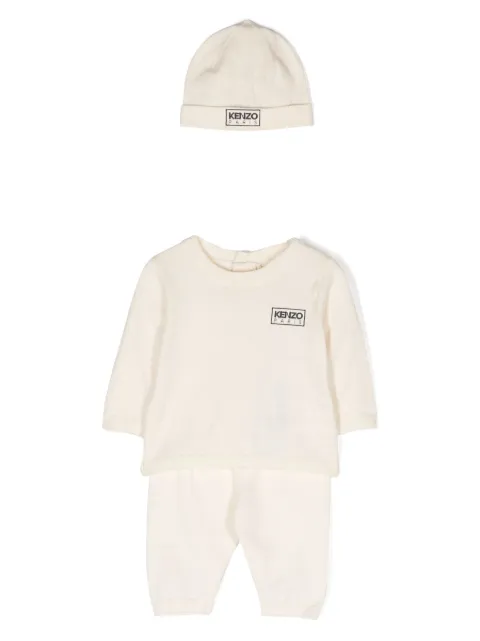 Kenzo Kids logo-embroidered knitted set