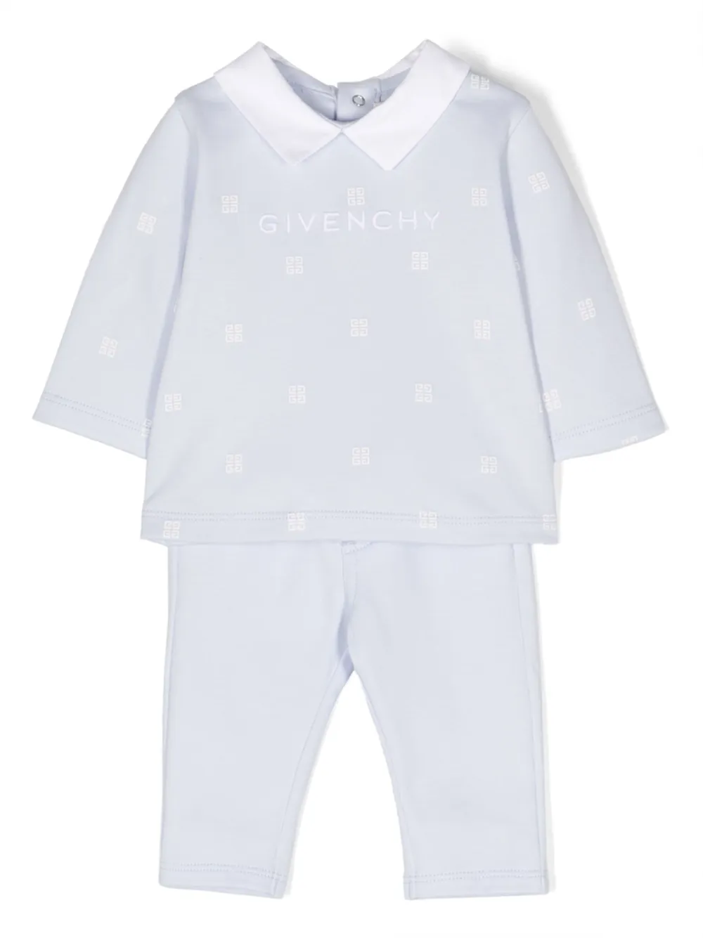 Givenchy Kids logo-print cotton set - Blue
