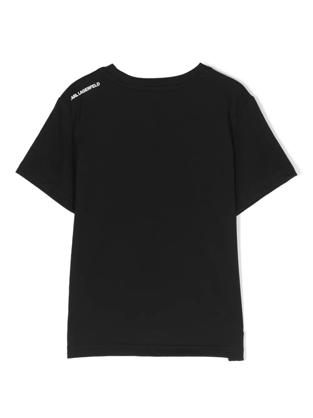 Karl Lagerfeld Kids T-shirt met logoprint - Zwart