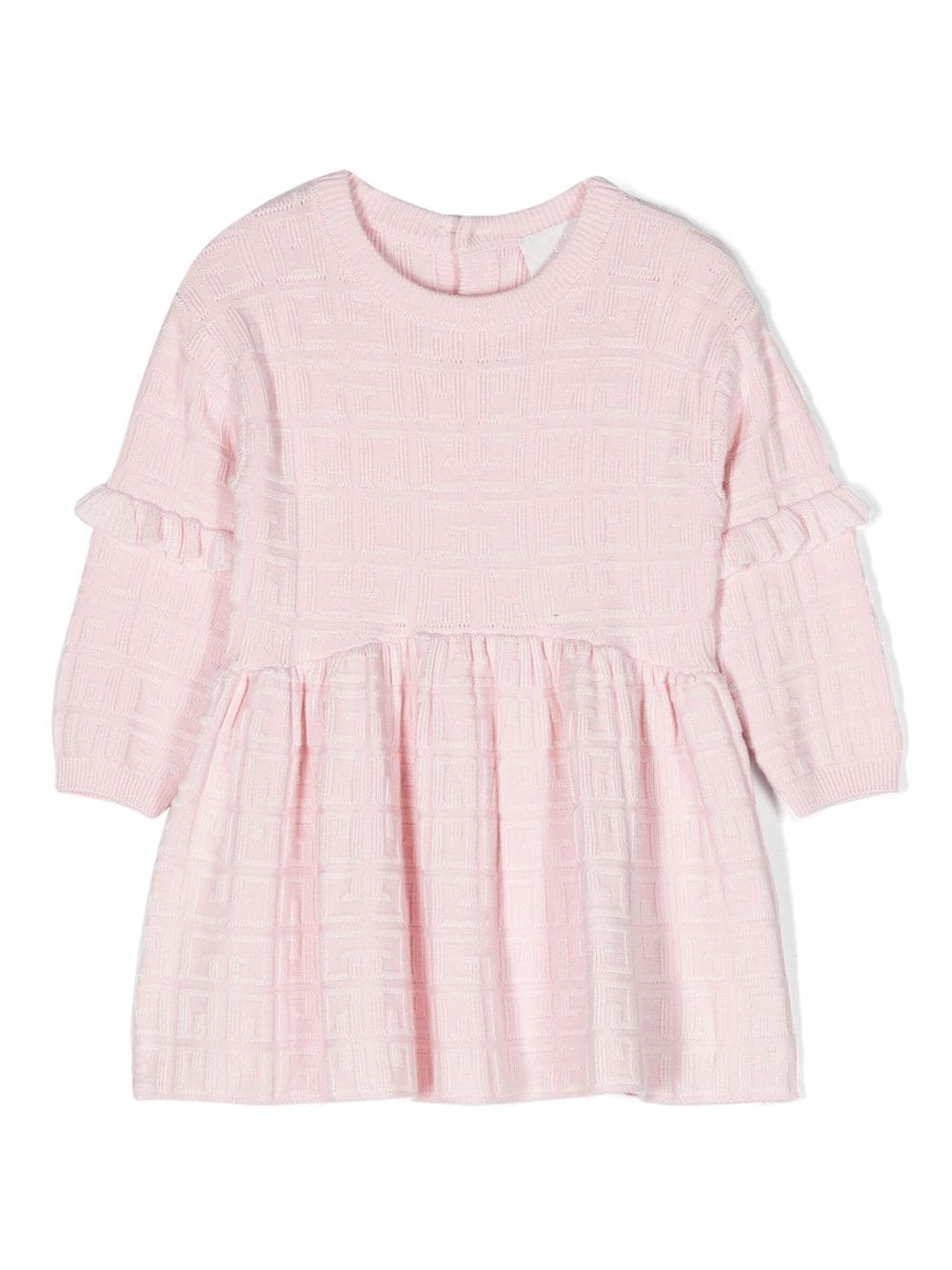 Shop Givenchy Monogram Knitted Dress In Pink
