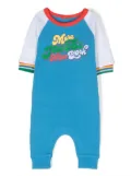 Marc Jacobs Kids logo-print cotton romper - Blue