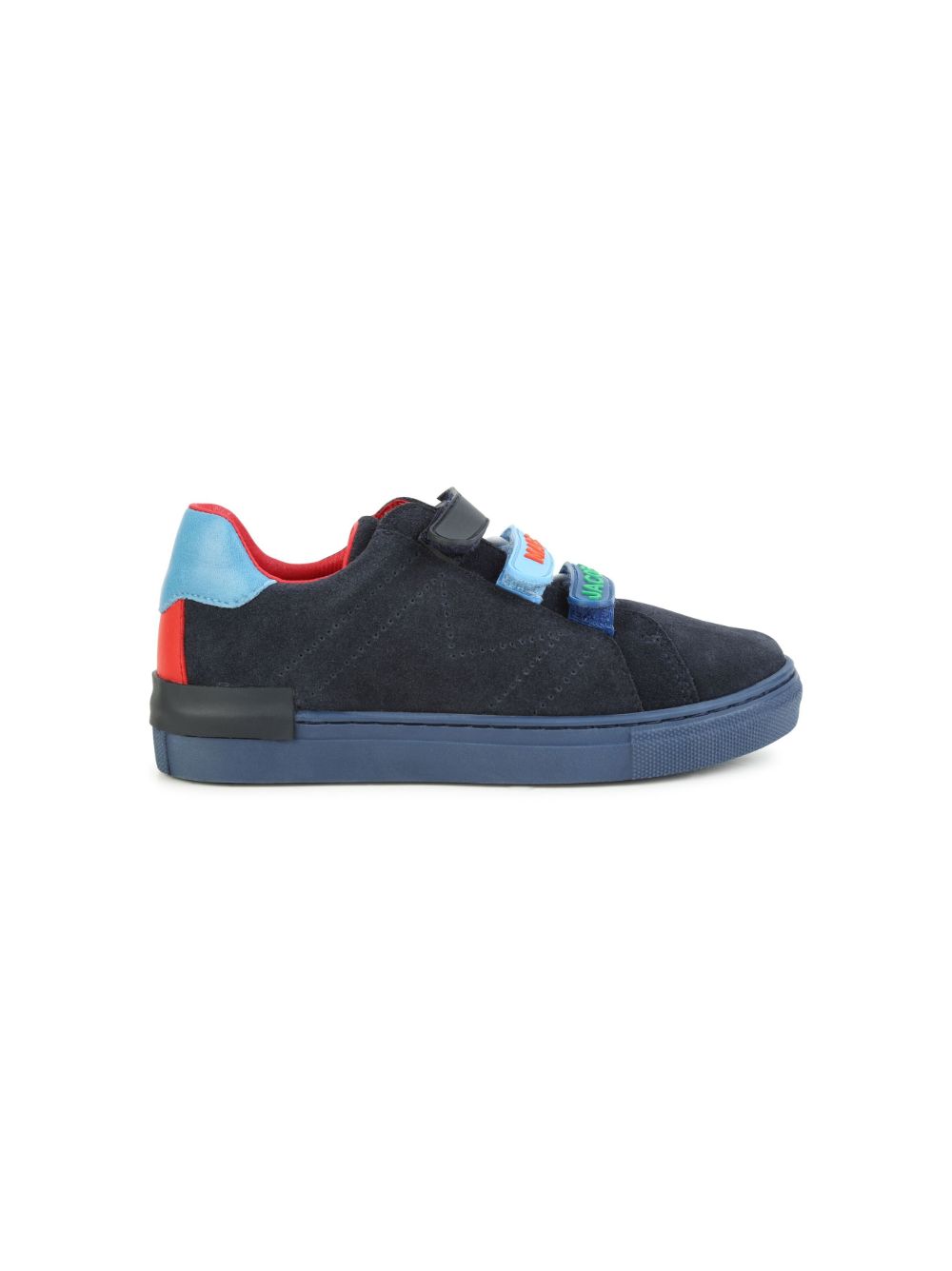 Marc Jacobs Kids touch-strap suede sneakers - Blauw