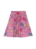Marc Jacobs Kids monogram-pattern pleated skirt - Pink