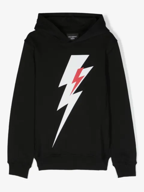 Neil Barrett Kids Hoodie met bliksemflitsprint