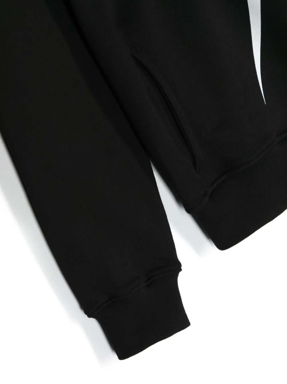 Neil Barrett Thunderbolt-print Cotton Hoodie In Black
