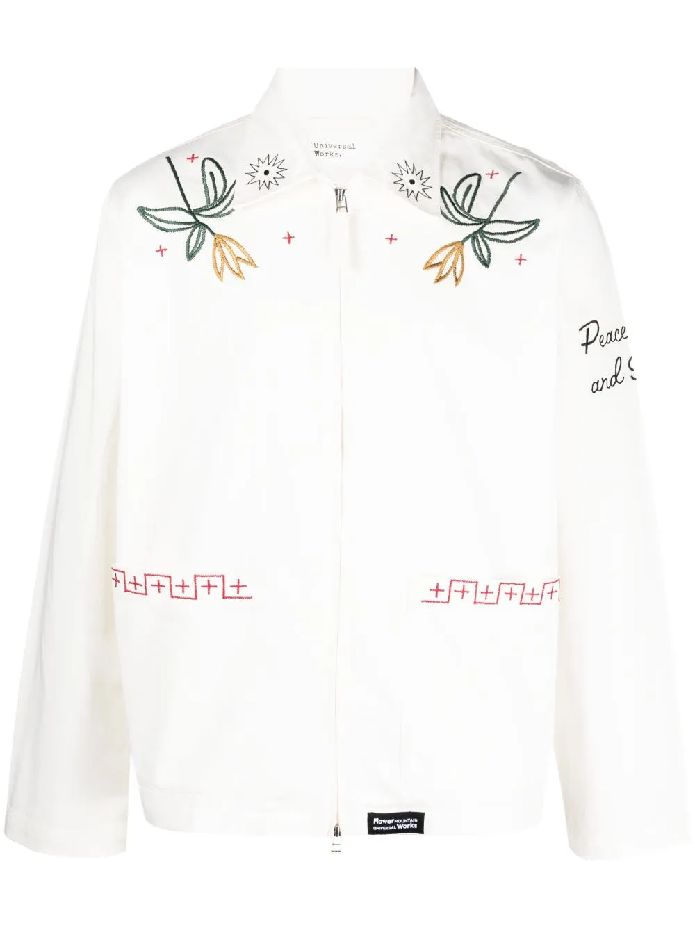 UNIVERSAL WORKS EMBROIDERED COTTON SHIRT JACKET