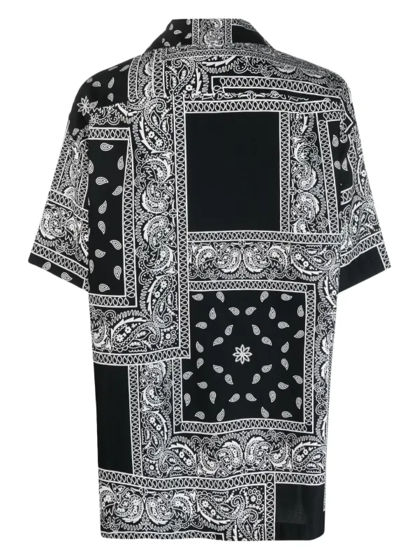 black bandana print shirt