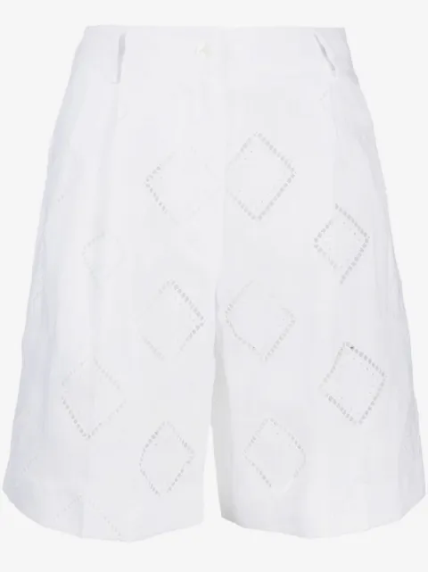 Kiton perforated-detailed shorts