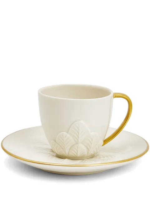 VILLARI set de plato y taza de café Peacock