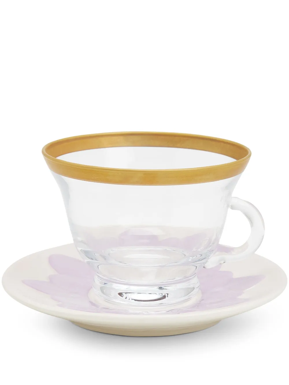 Peacock cappuccino cup saucer set