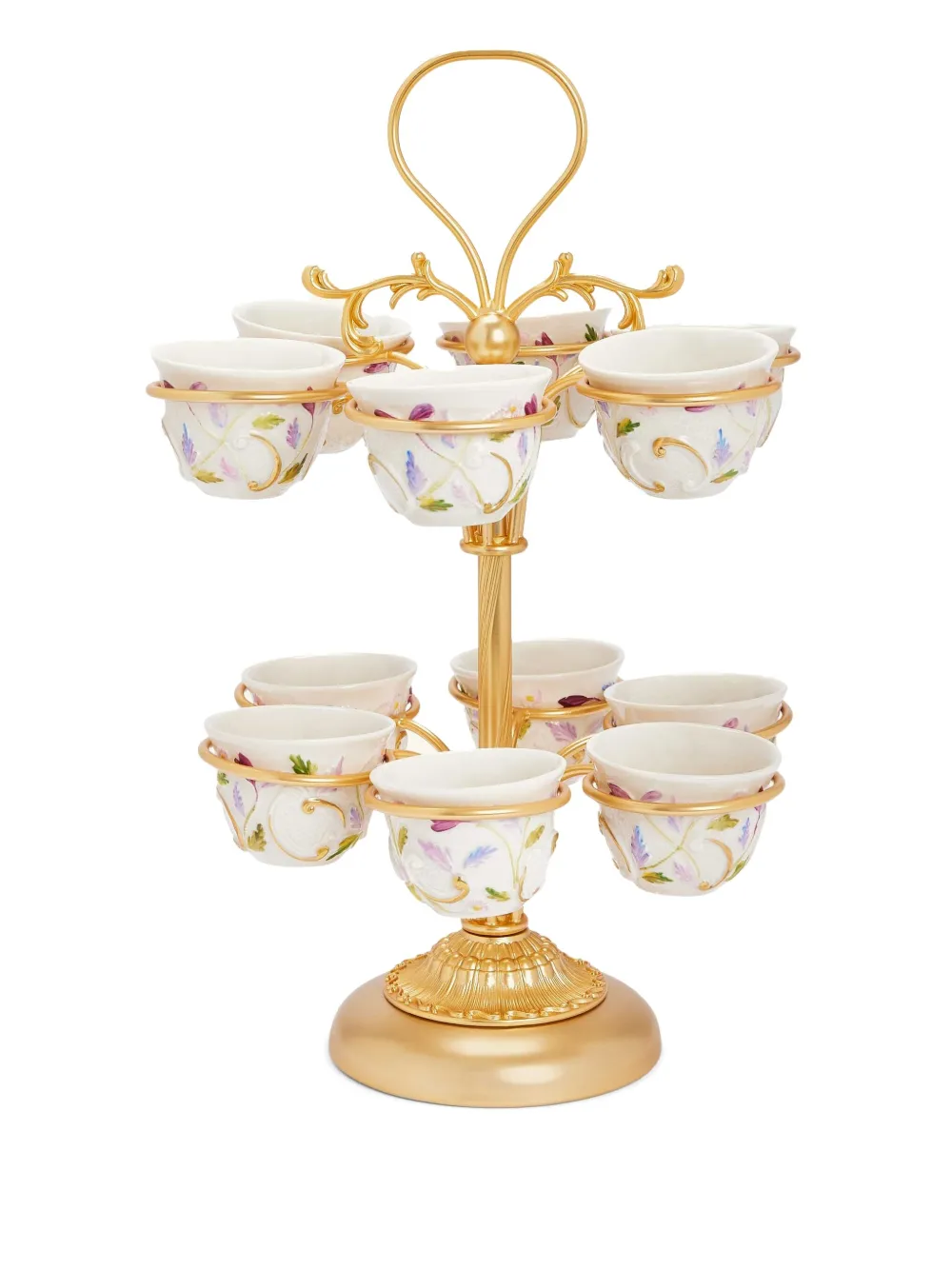 VILLARI Taormina Arabic コーヒーカップホルダー - ホワイト VILLARI Taormina Arabic コーヒーカップホルダー - ホワイト