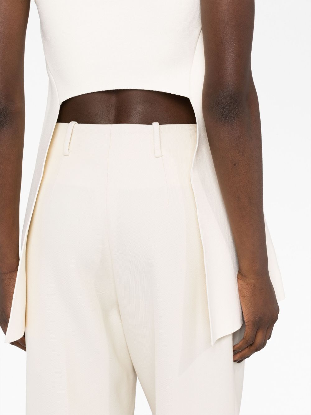 Shop Jil Sander Cropped-detail Sleeveless Blouse In Neutrals