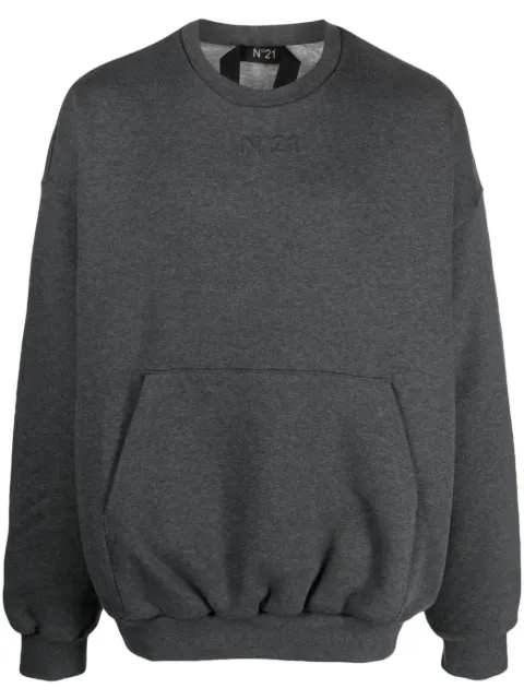 Nº21 logo-embossed cotton sweatshirt