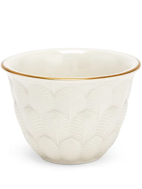 VILLARI Peacock Arabic porcelain coffee cup 