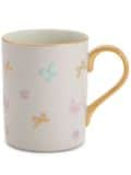 VILLARI Butterfly porcelain mug - White