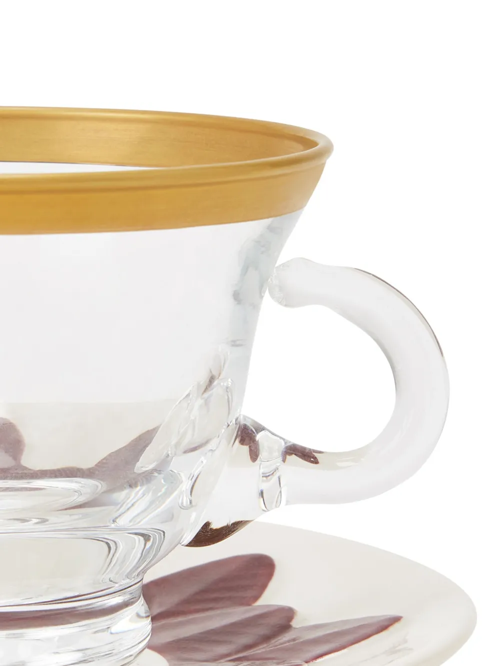 Shop Villari Peacock Cappuccino Cup And Saucer Set In White