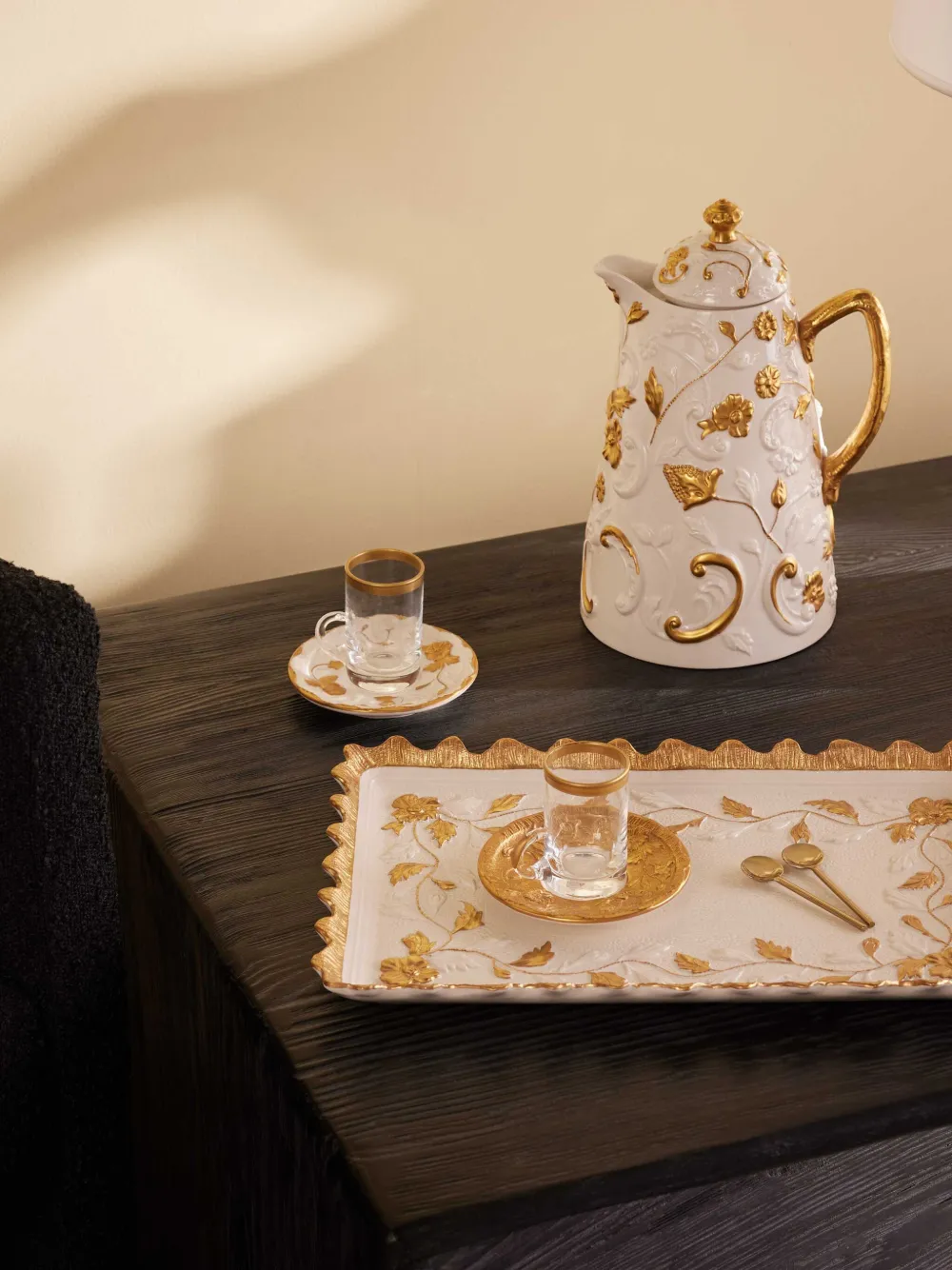 Villari Taormina Tray In Gold