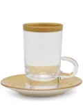 VILLARI Peacock tea cup and saucer set - Gold