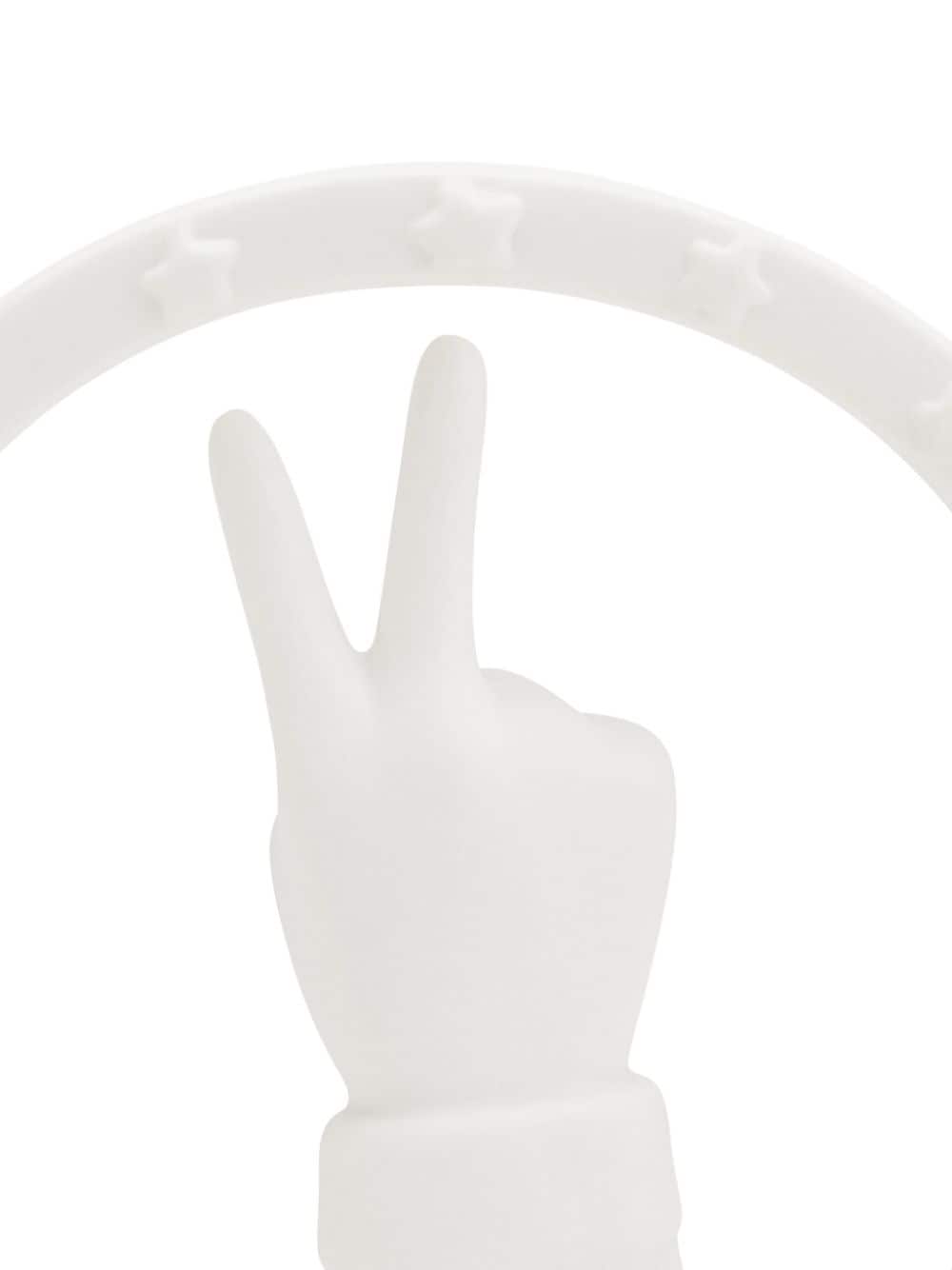 Shop Jonathan Adler Peace Bookend Set In White