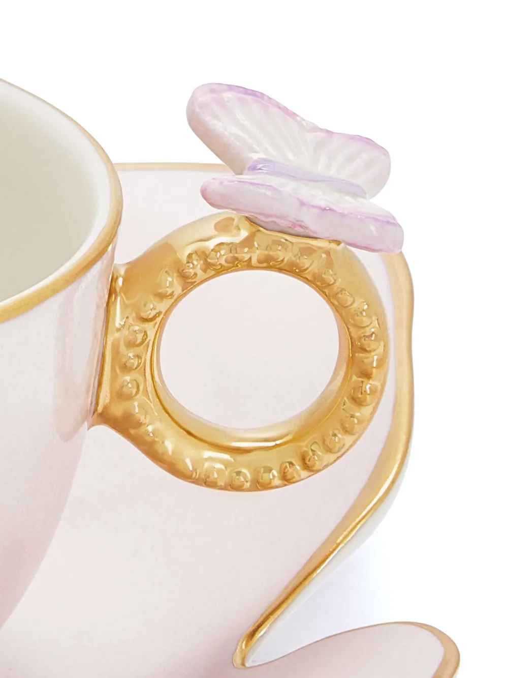 VILLARI Butterfly teacup saucer set - Roze