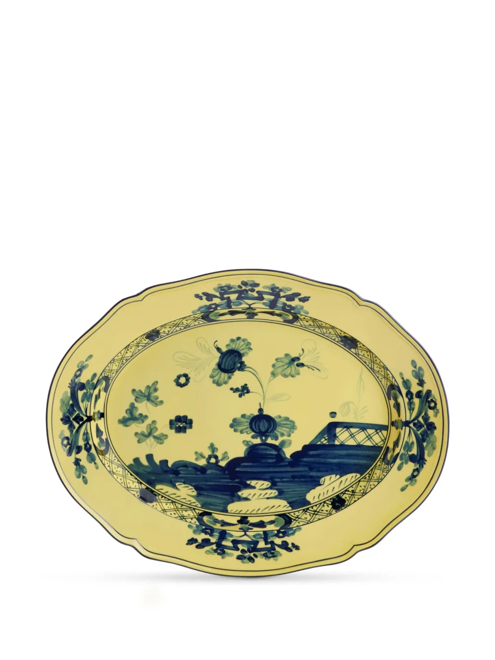 Ginori 1735 Platter Oriente Italiano Citrino In Yellow