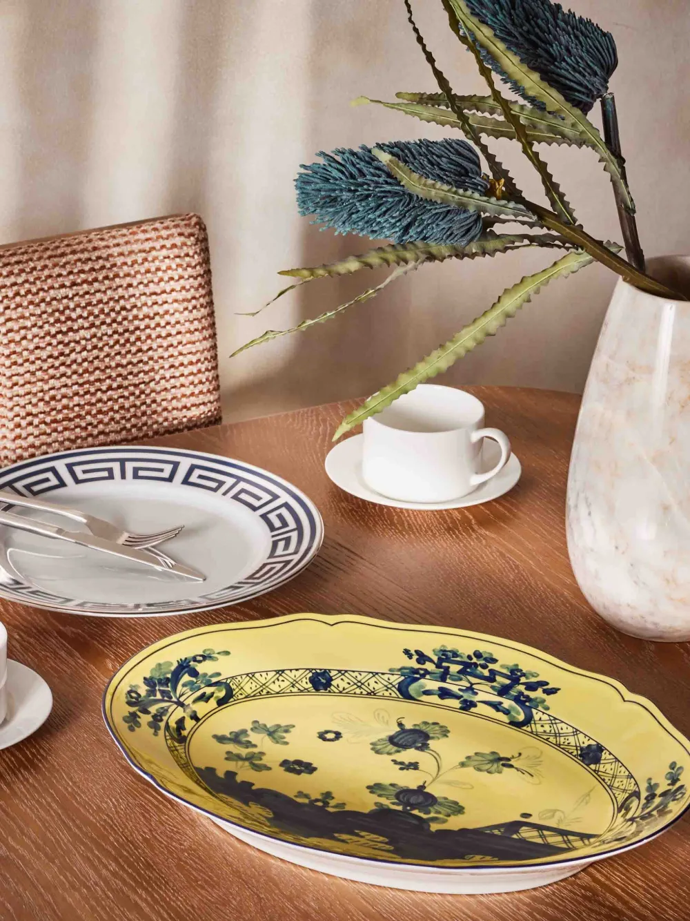 Ginori 1735 Platter Oriente Italiano Citrino In Yellow