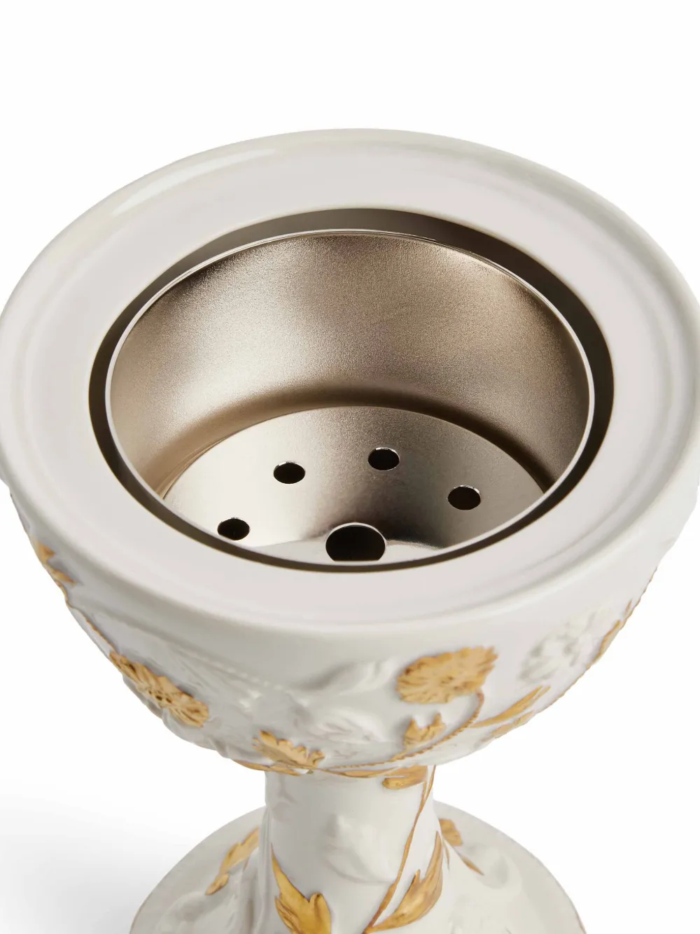 VILLARI Taormina porseleinen wierookbrander (24 cm x 12 cm) - Wit