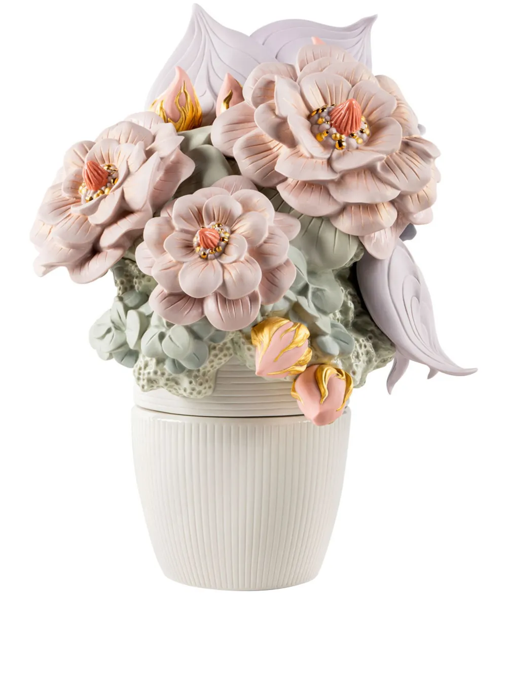 Lladró engraved floral-detail vase | Purple | Image 1