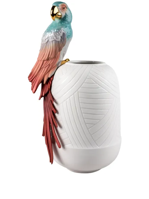 Lladró Macaw bird porcelain vase (56cm)