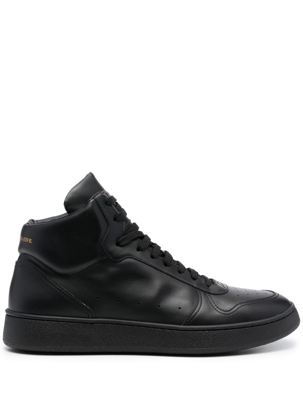 Officine Creative Mower high-top leather sneakers - Black