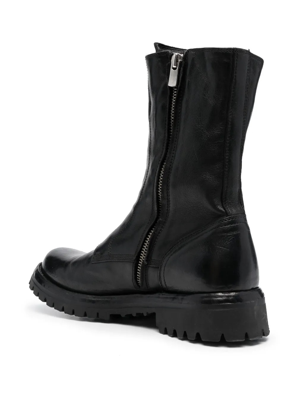  Officine Creative Loraine Zip-up Leather Boots - Black 
