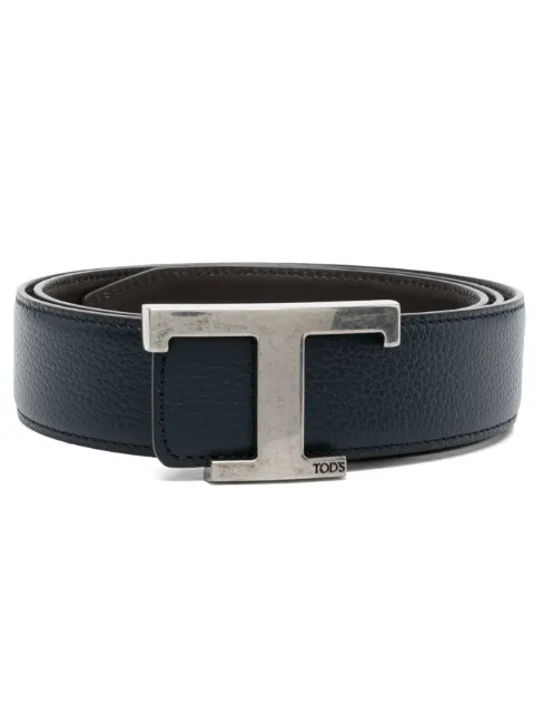Tod's logo-plaque calf-leather belt 