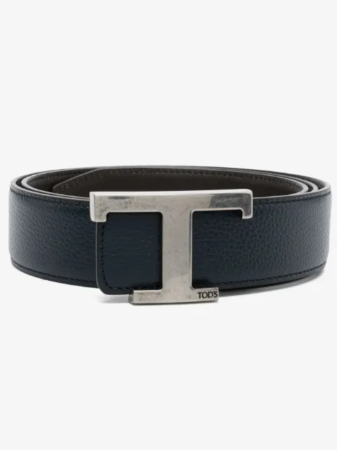 Tod's logo-plaque calf-leather belt 