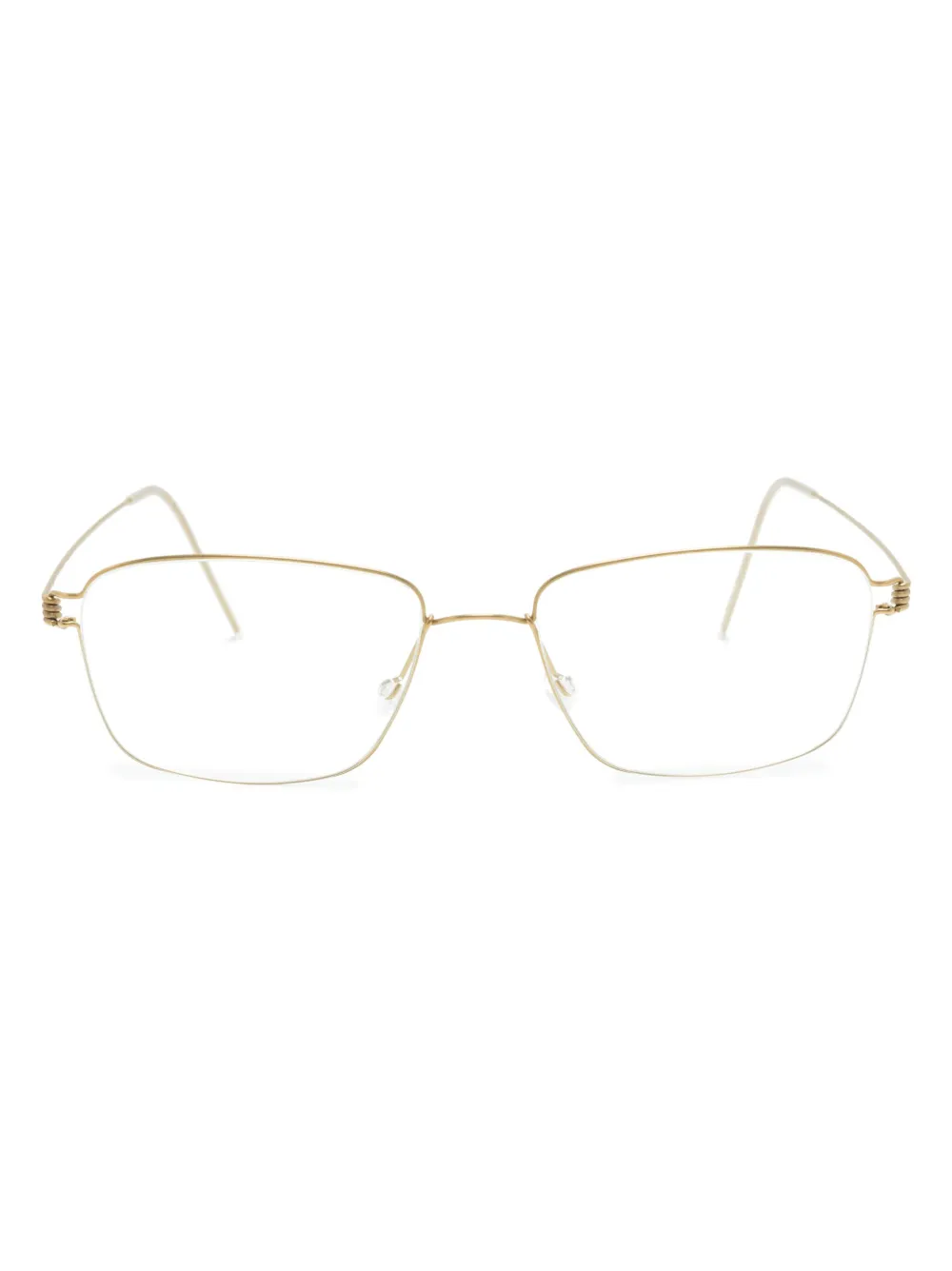Lindberg rectangle-frame titanium glasses | Gold | Image 1