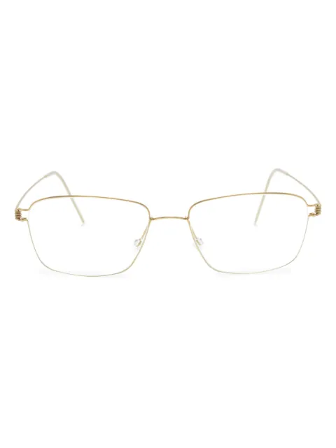 Lindberg rectangle-frame titanium glasses