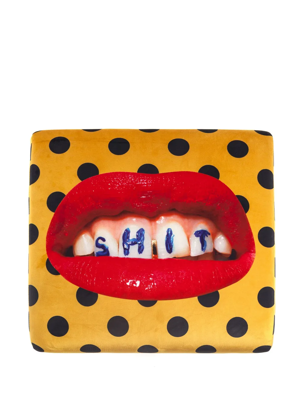  Seletti Pouf Con Motivo De Lunares - Amarillo 