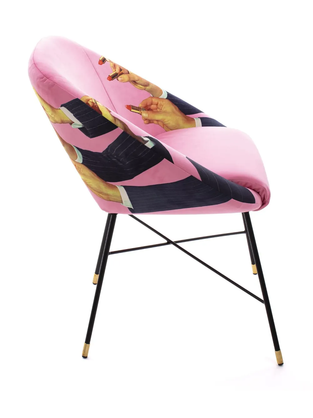 Seletti Lipstick-print padded chair