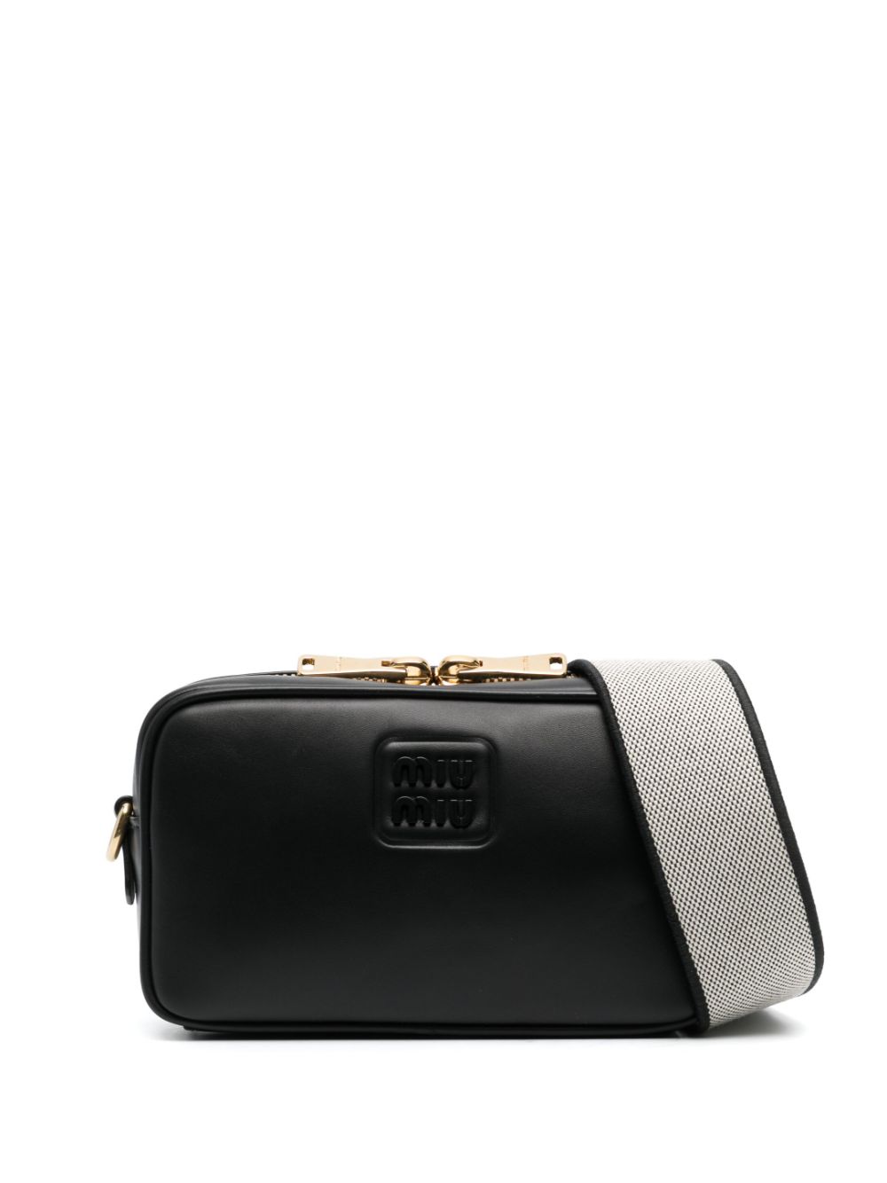 Miu Miu logo-embossed crossbody bag – Black