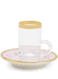 VILLARI Butterfly tea cup and saucer set - White