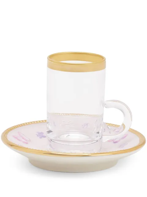 VILLARI set de plato y taza de té Butterfly