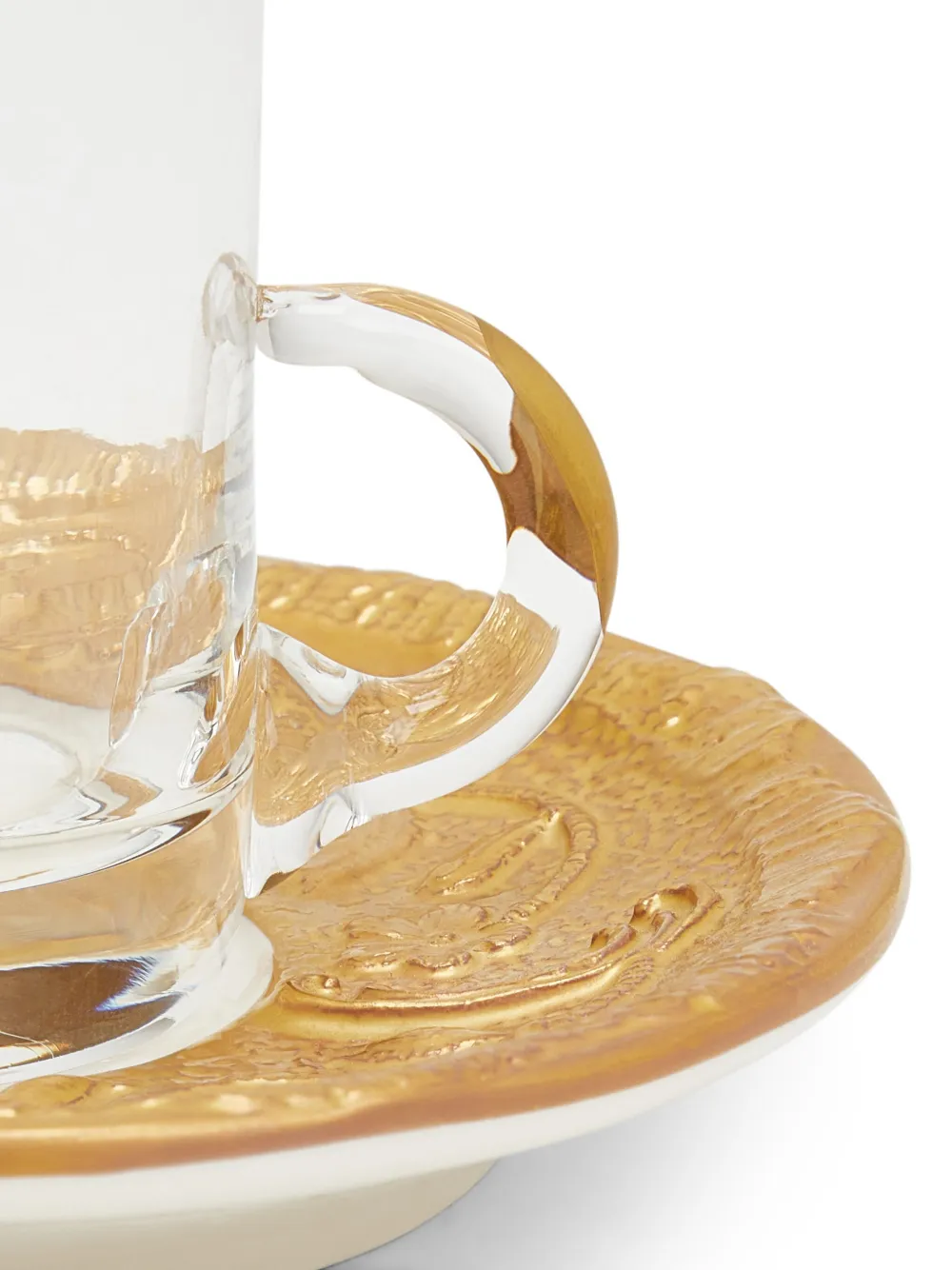 Shop Villari Taormina Tea Cup And Saucer Set In Gold