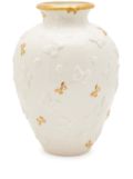 VILLARI small Butterfly porcelain vase - White