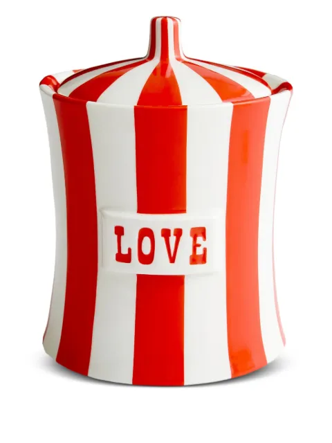 Jonathan Adler Gestreifter Vice Love Kanister (17cm x 13cm)