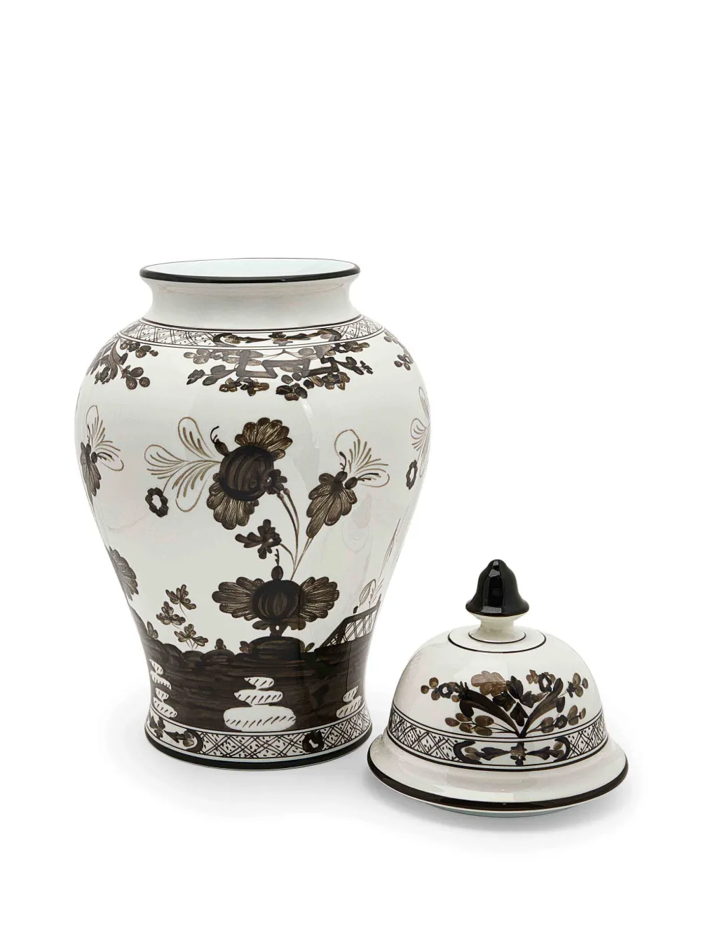 GINORI 1735 large Potiche porcelain vase - Wit